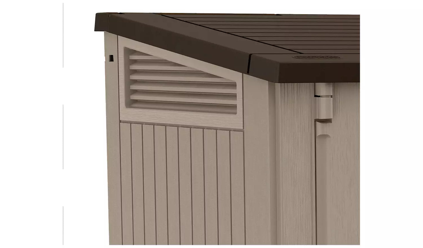 Keter Store It Out Midi Beige & brown Wood effect Plastic Garden storage box 880L