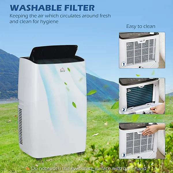 HOMCOM 14,000 BTU Portable Air Conditioner Unit with Remote, 24H Timer