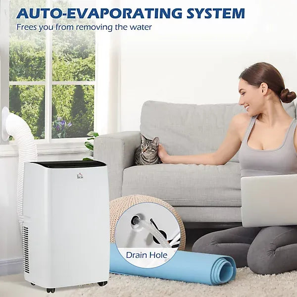 HOMCOM 14,000 BTU Portable Air Conditioner Unit with Remote, 24H Timer