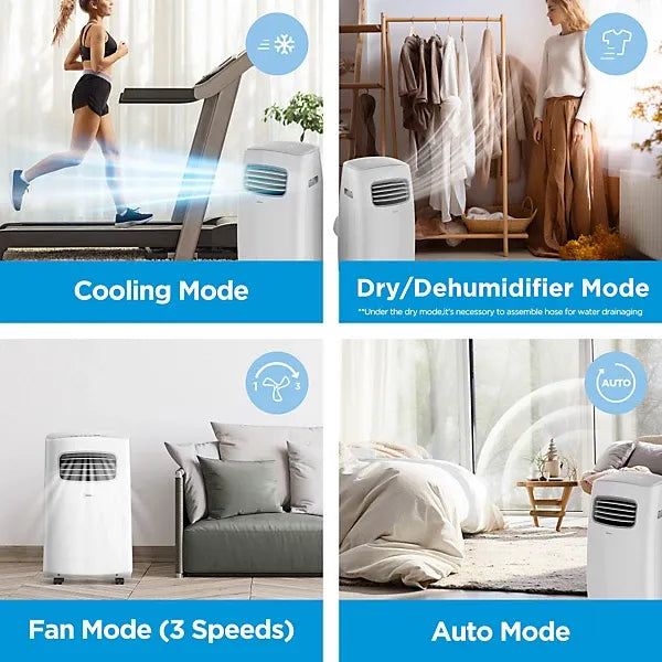 Midea Smart 12000 BTU Portable Air Conditioner – App & Smart Home Compatible, Timer, Window Kit Included