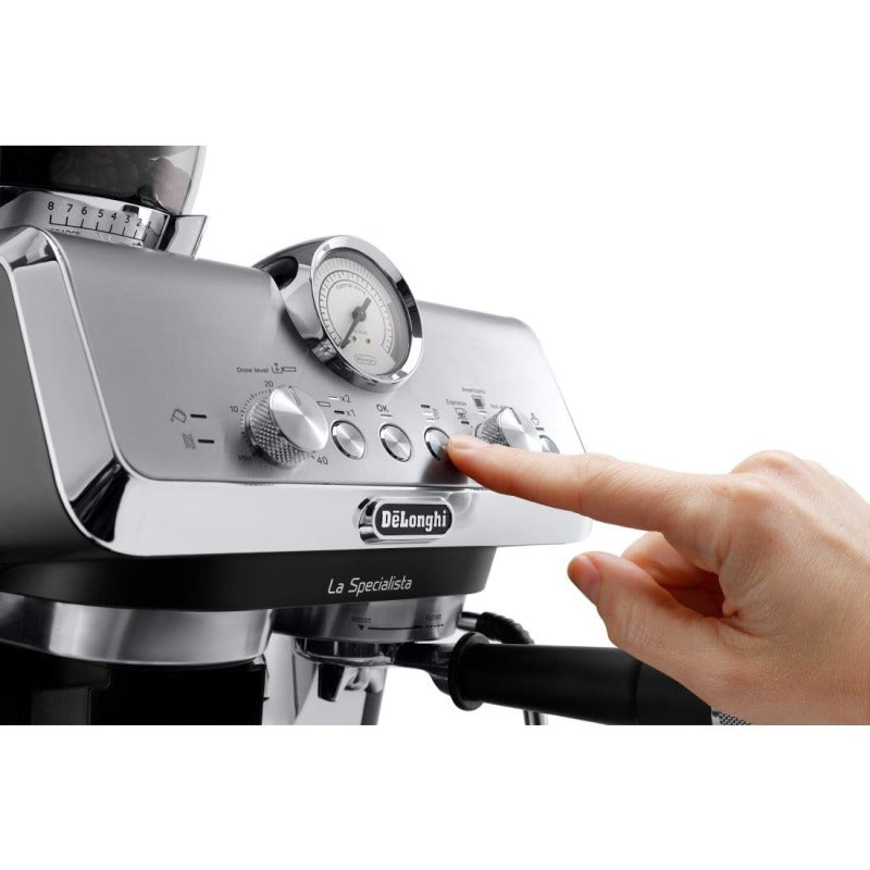 DeLonghi La Specialista Arte Compact Manual Bean to Cup Espresso Coffee Machine EC9155-MB