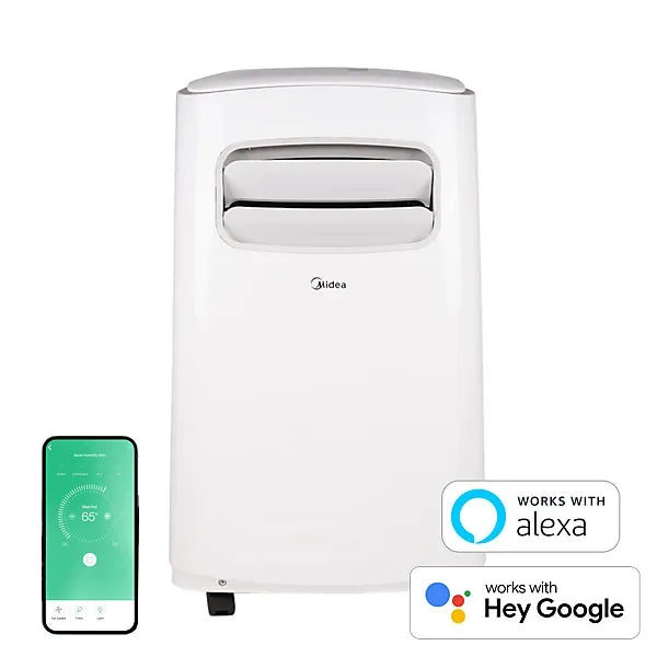 Midea Smart 12000 BTU Portable Air Conditioner – App & Smart Home Compatible, Timer, Window Kit Included